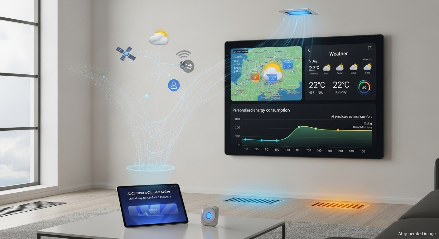 스마트홈 AI 냉난방 자동화 예시 이미지