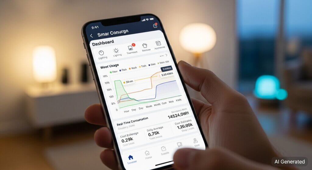 스마트홈 에너지 절약 가이드: 전력 소비 분석과 절감 루틴 설정법 2 스마트홈 에너지 절약을 위한 전력 소비 분석 화면